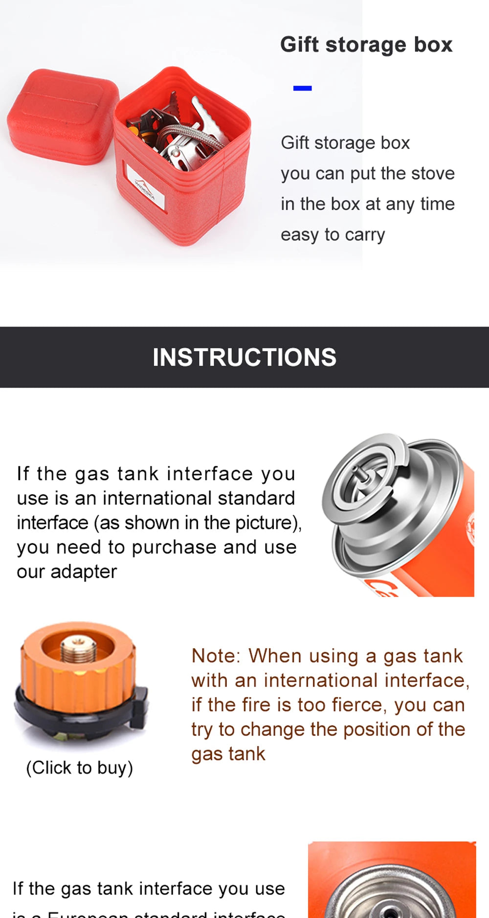 camping gas stove or burner.