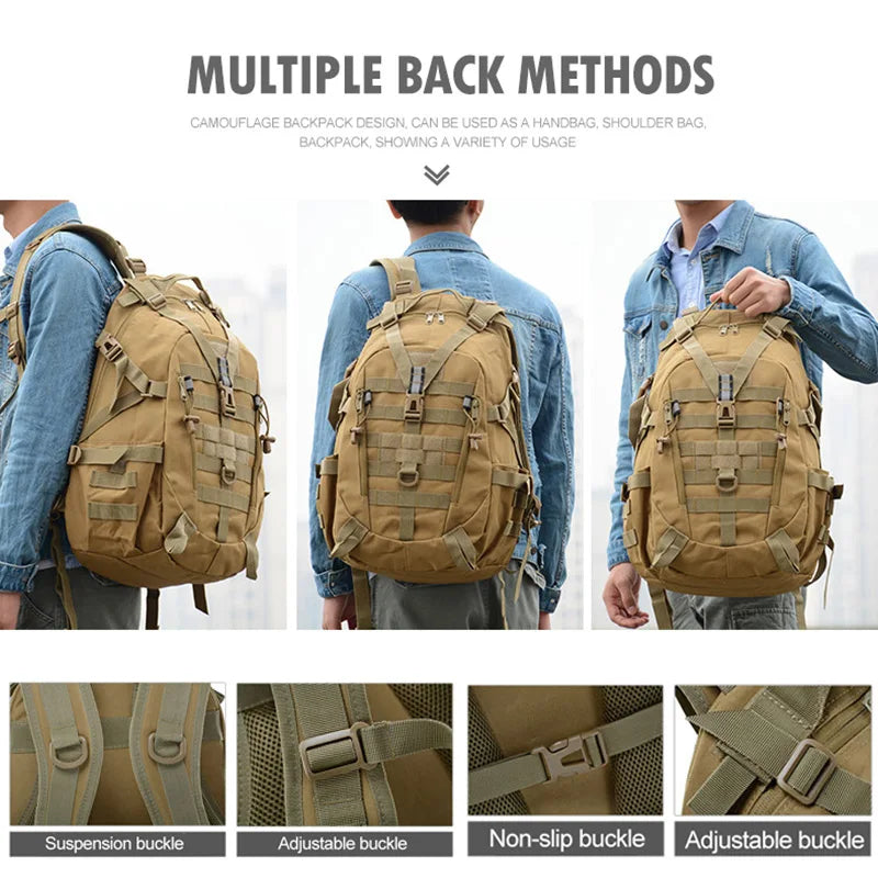 Camping Backpack Men's Bag Travel Bags Tactical Molle Climbing