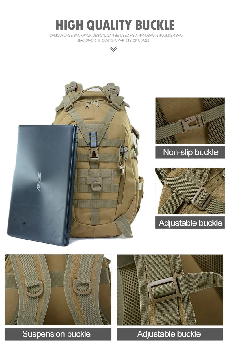 Camping Backpack Men's Bag Travel Bags Tactical Molle Climbing