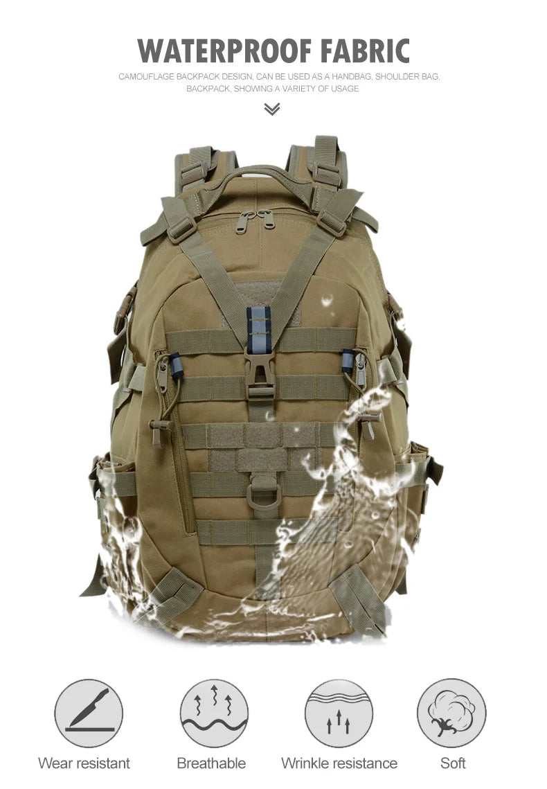 Camping Backpack Men's Bag Travel Bags Tactical Molle Climbing
