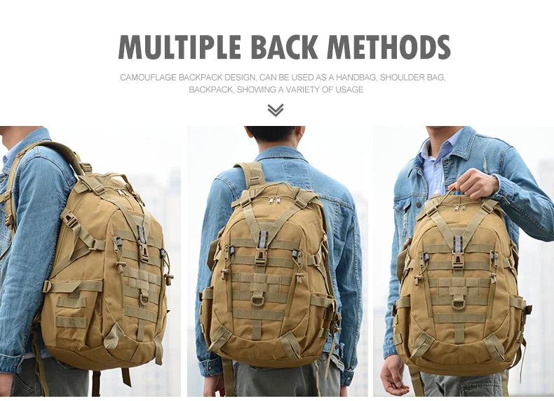 Camping Backpack Men's Bag Travel Bags Tactical Molle Climbing