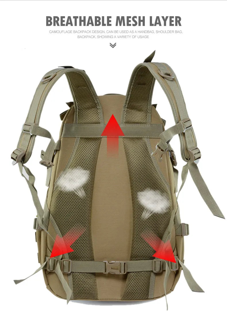 Camping Backpack Men's Bag Travel Bags Tactical Molle Climbing
