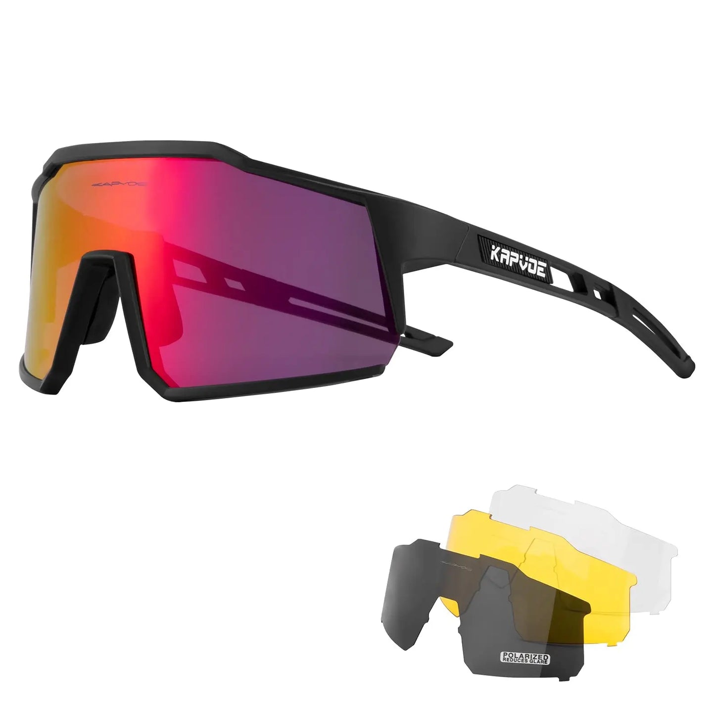 Kapvoe Photochromic Cycling Sunglasses for Men Cycl Glasses Mountain Bicycle Goggles Women Outdoor Sports Running UV400 Eyewear