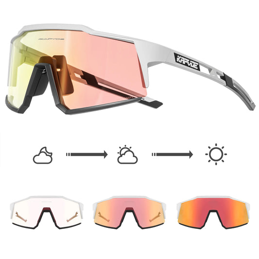 Kapvoe Photochromic Cycling Sunglasses for Men Cycl Glasses Mountain Bicycle Goggles Women Outdoor Sports Running UV400 Eyewear