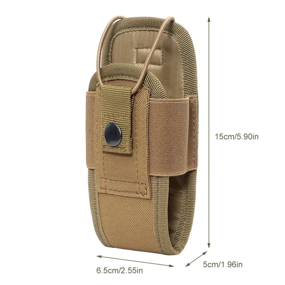 Camping MOLLE Radio Walkie Talkie Pouch – Tactical Waist Bag Holder