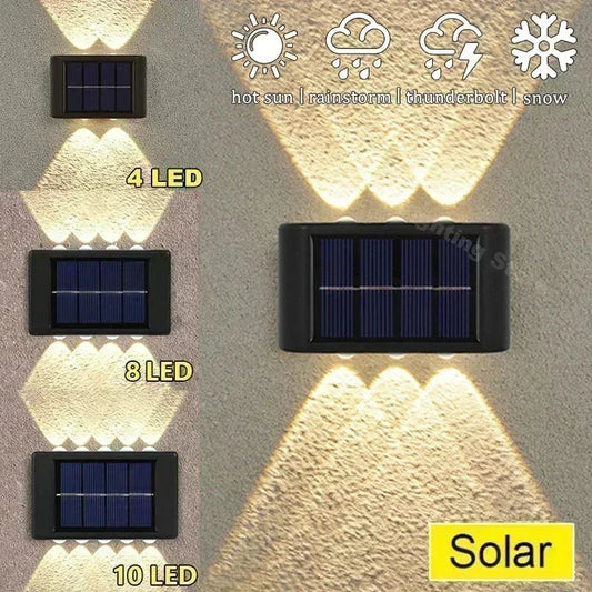 LED Solar Wall Lamp – Outdoor Waterproof Up & Down Lighting