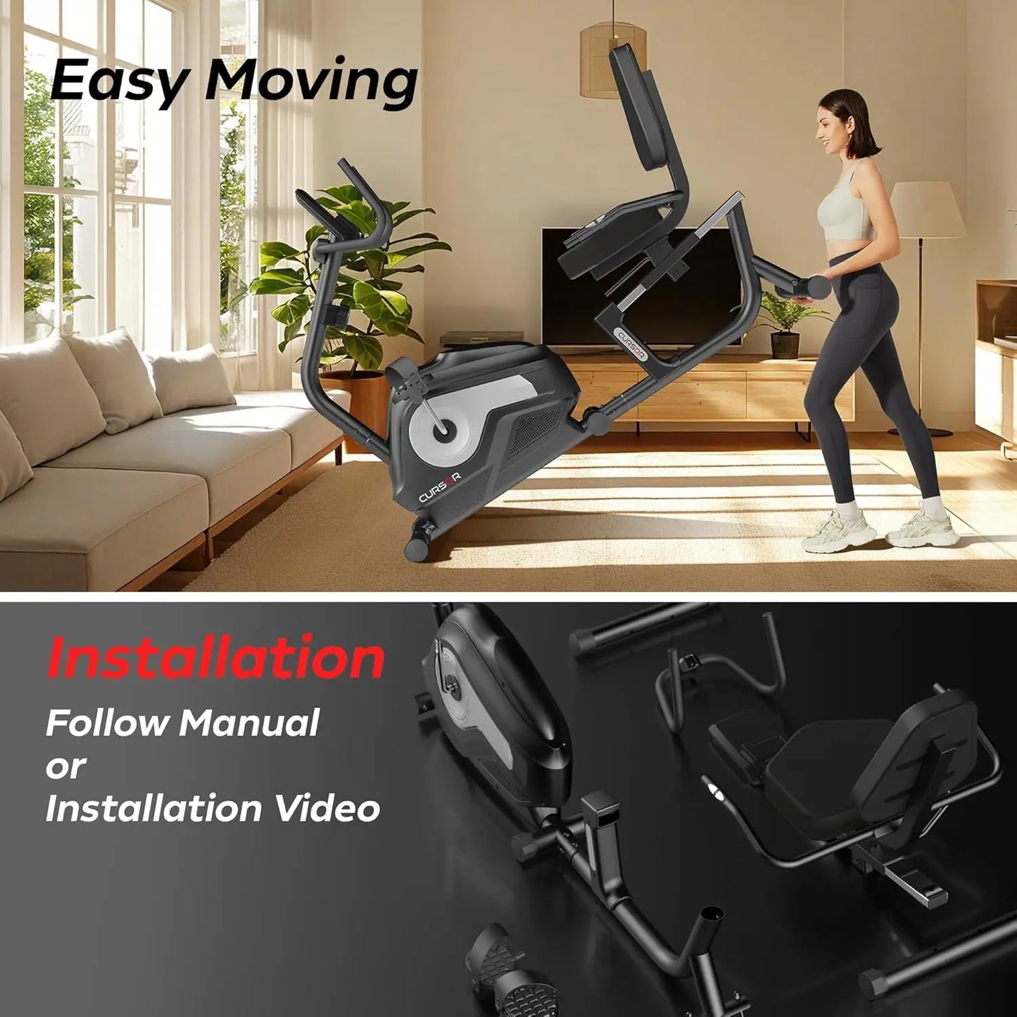 FITNESS Exercise Bike - Stationary Indoor Cycling Equipment for Home Use