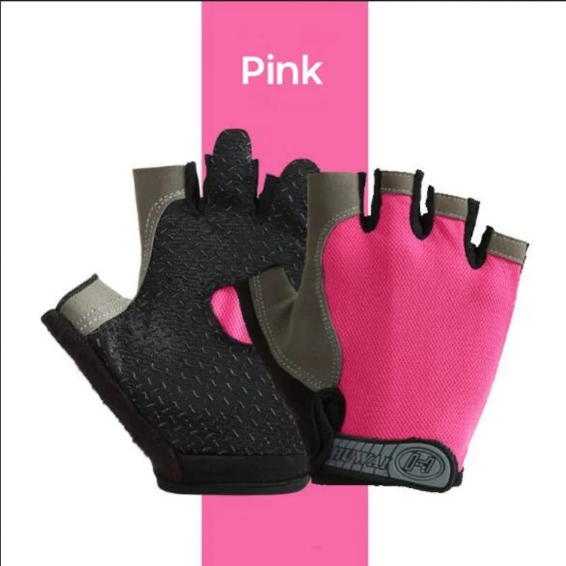 Gym Gloves Fingerless Gloves Anti-Slip Shock-Absorbing Breathable