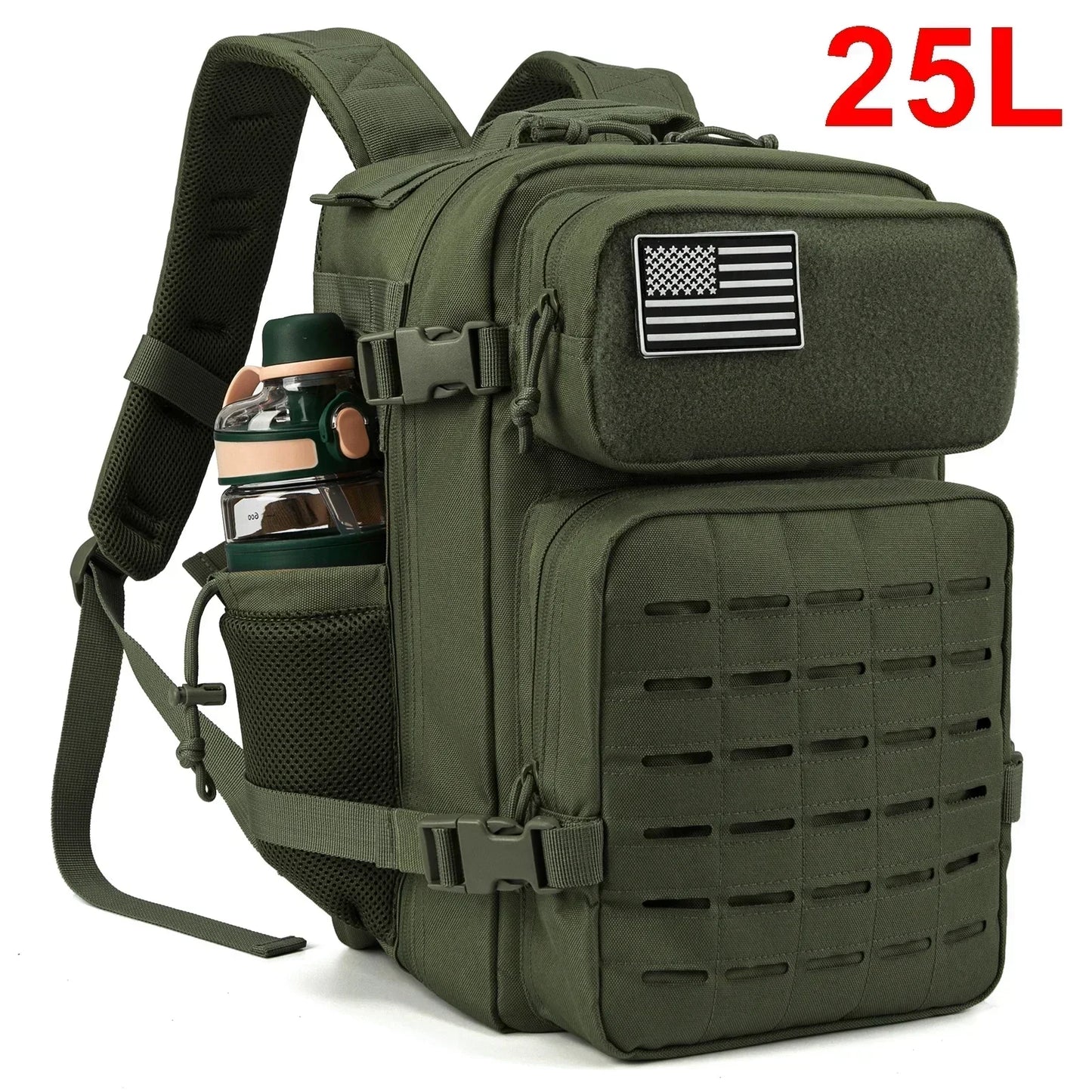 Men & Women – Laser-Cut MOLLE 3-Day Pack, Hiking, School,