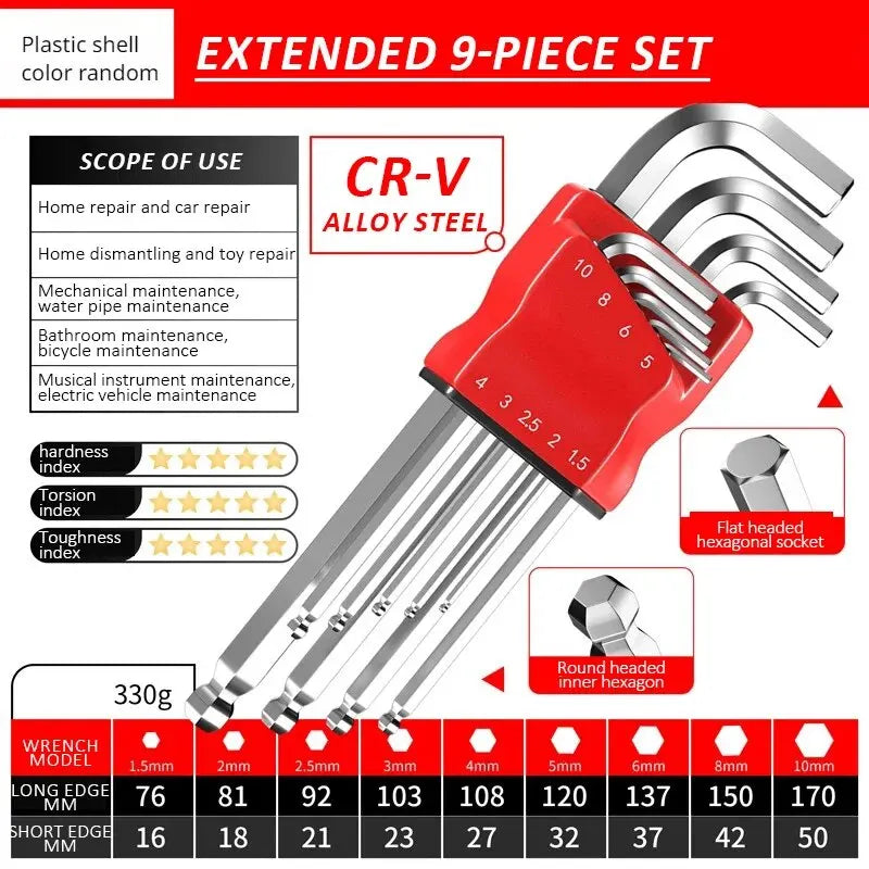 High-Strength Hex Wrench Set (Kimihide Spanner):