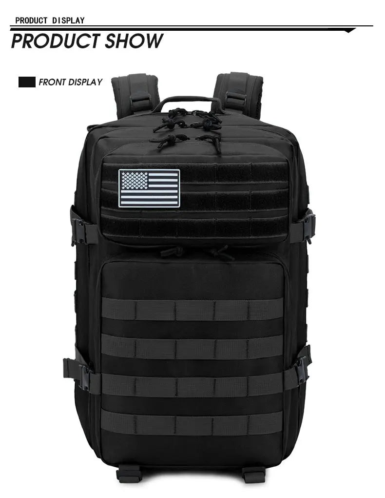 Multi-Functional Tactical Backpack – 50L / 35L / 25L | Waterproof & Large Capacity