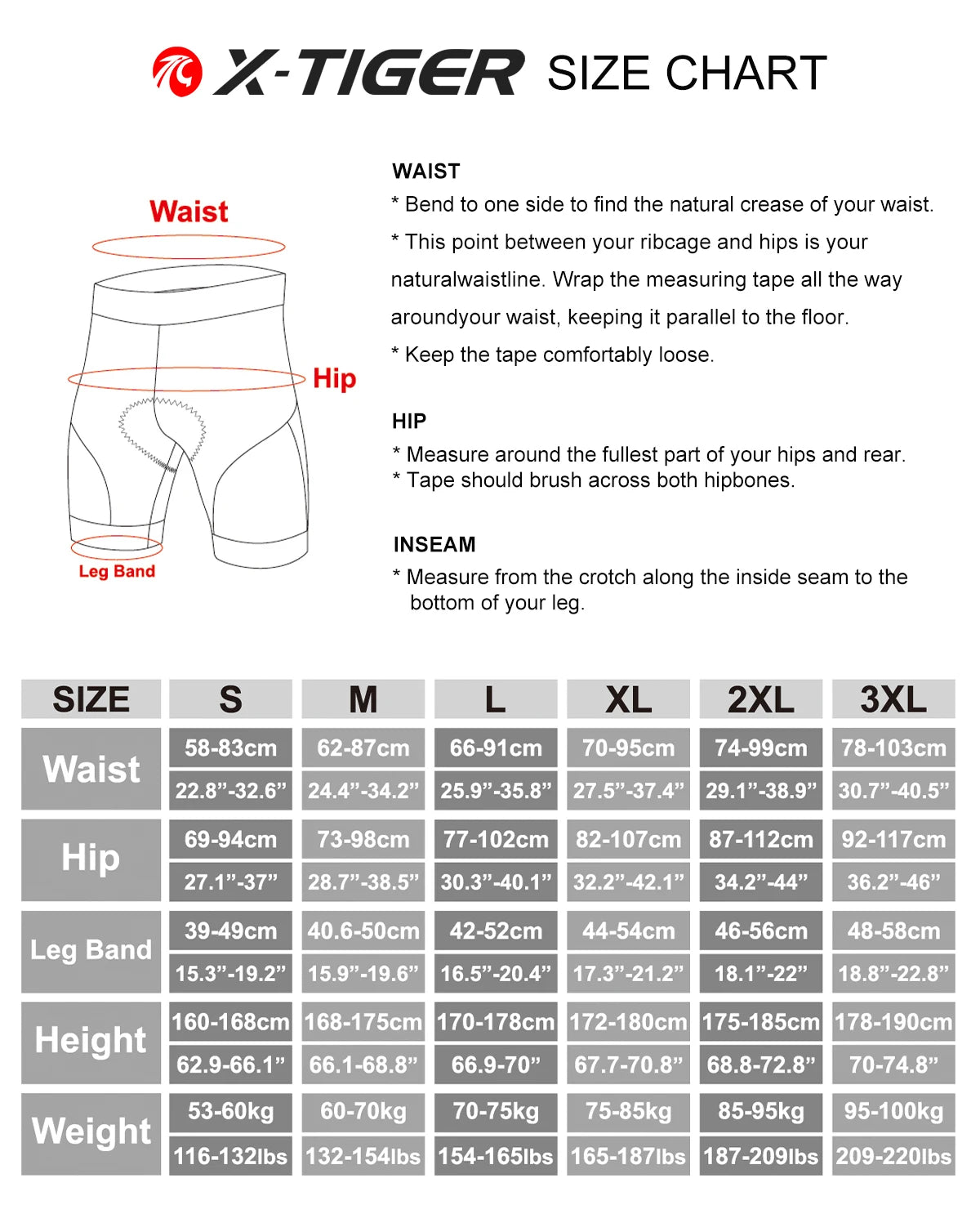 The X-TIGER Cycling Underwear Gel Pad Shorts