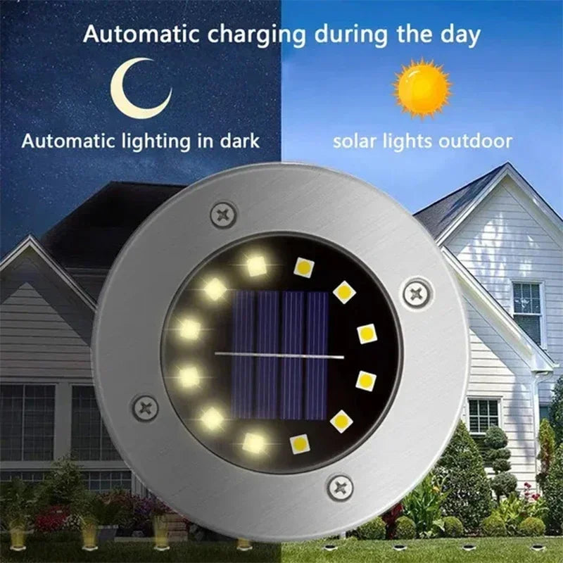 Solar Lights Outdoor 8/20LEDs Disk n