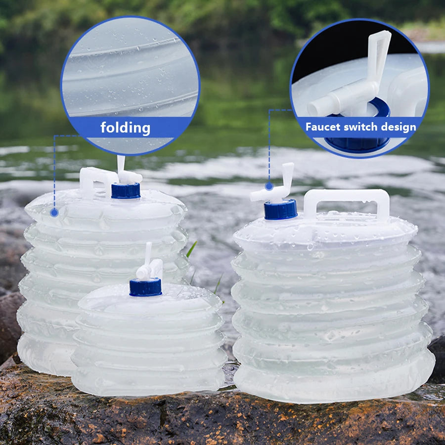 Portable 5L/10L/15L Outdoor Foldable Water Carrier Container