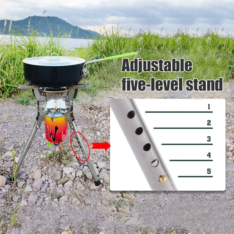 Foldable Gas Burner Camping Picnic Windproof Stove