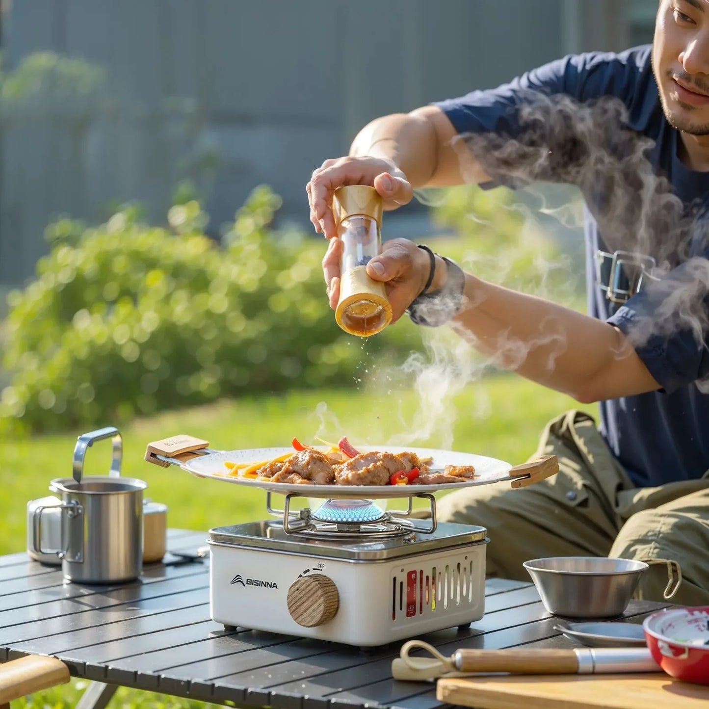style gas burner designed for outdoor