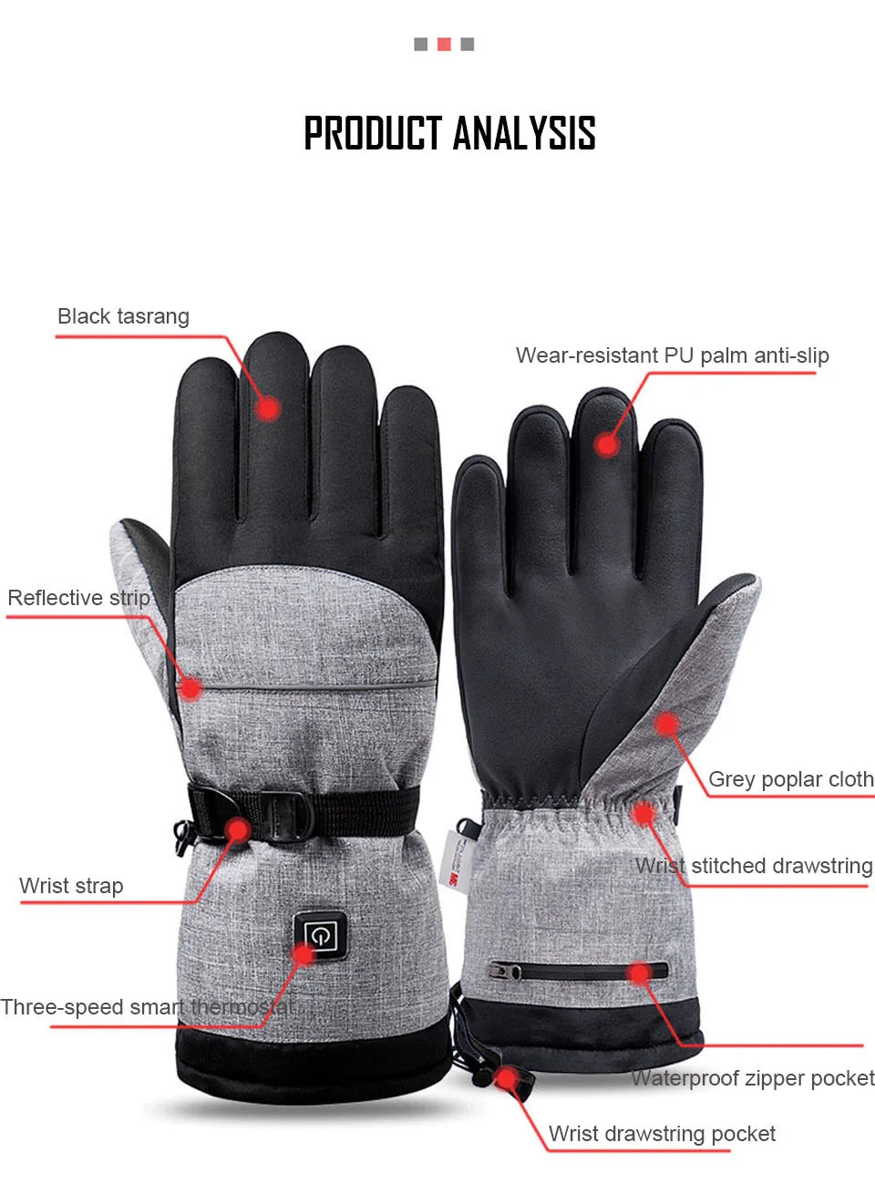 electric heated winter gloves,