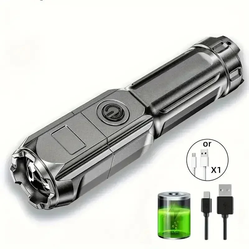 Super Bright LED Flashlights Telescopic Zoom