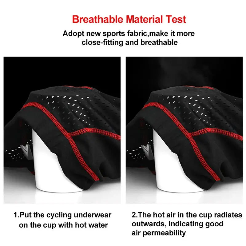 TIGER Men's Cycling Underwear Shorts with 5D Gel Pad: