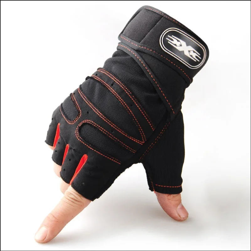 Fitness Half-Finger Gloves with Wrist Guard: