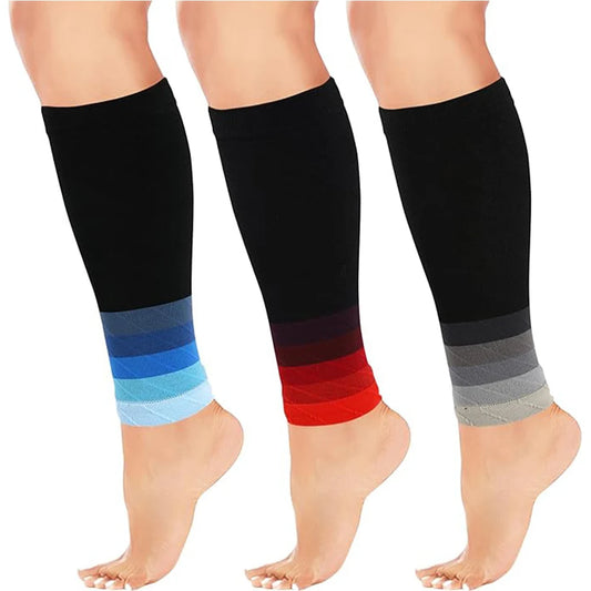 calf compression sleeve designed for cycling, running, and pain relieff