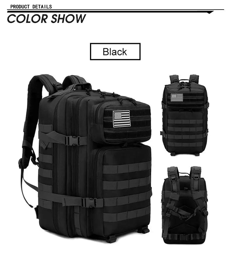 Multi-Functional Tactical Backpack – 50L / 35L / 25L | Waterproof & Large Capacity