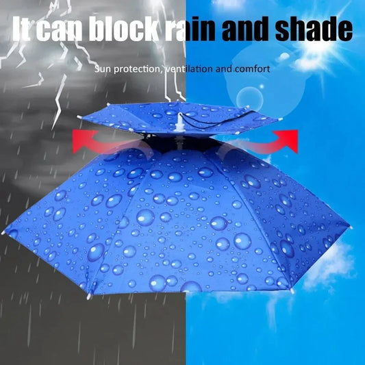foldable outdoor umbrella hat