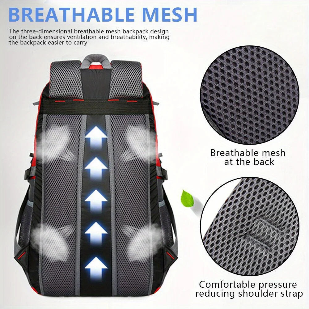 Men's Outdoor Hiking Backpack – Large Capacity, Lightweight, Waterproof