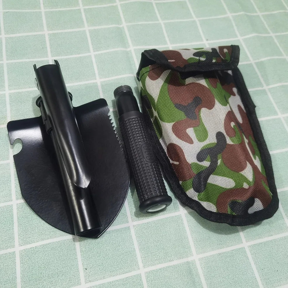 multifunctional military-style folding shovel