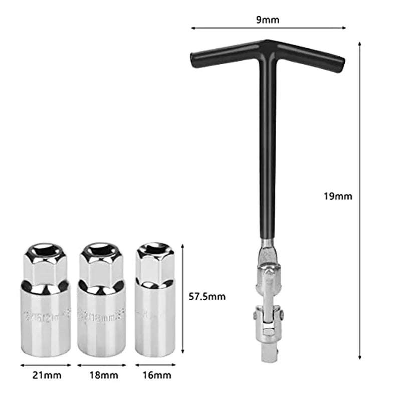 4-piece spark plug wrench set,