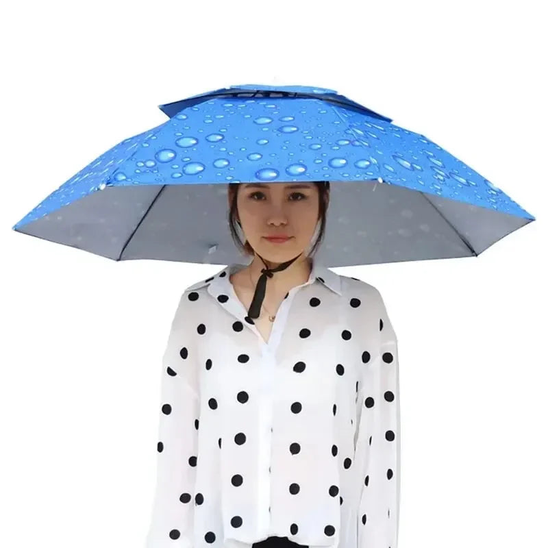 foldable outdoor umbrella hat