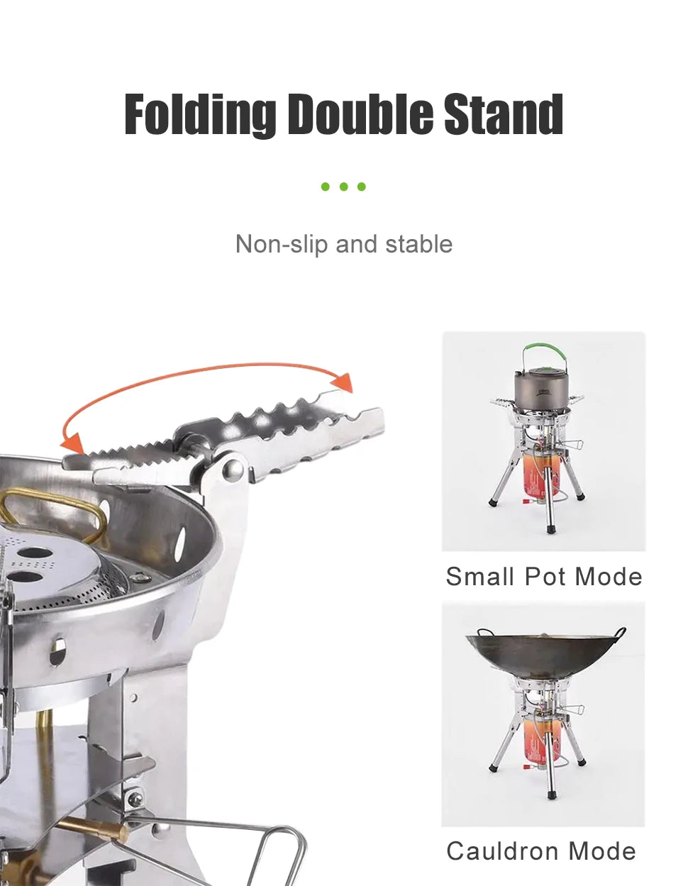 Foldable Gas Burner Camping Picnic Windproof Stove