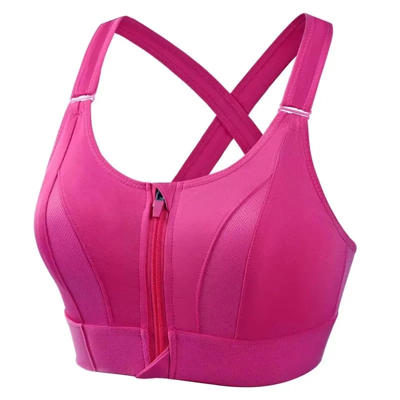 Shockproof Support, Elastic Fit, Slim Yoga Crop Top