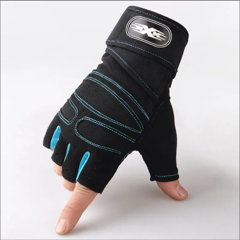 Fitness Half-Finger Gloves with Wrist Guard: