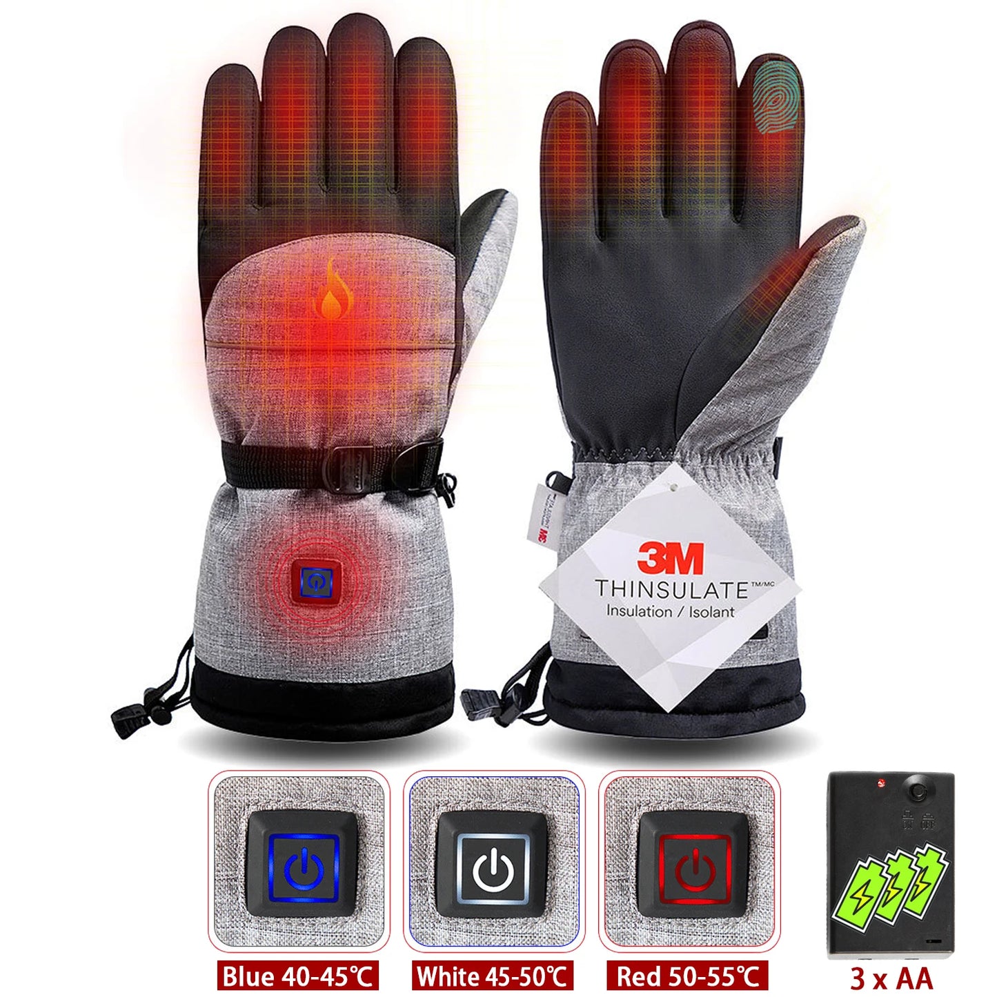 electric heated winter gloves,