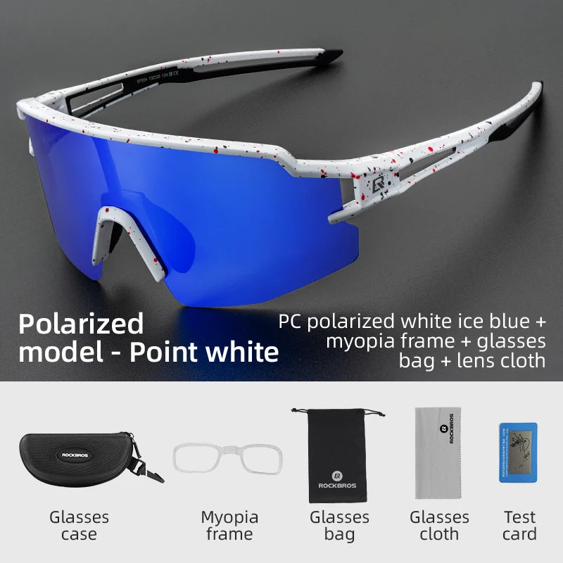 ROCKBROS Cycling Glasses Photochromic Polarized Lens Bike Glasses UV400 Protection Eyewear Sunglasses MTB Road Bicycle Goggles