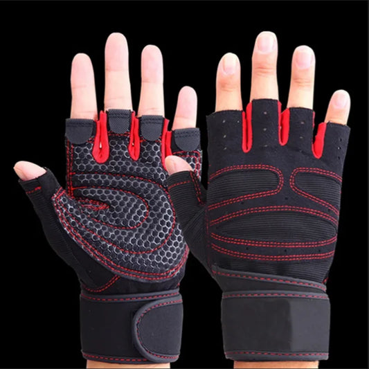 Fitness Half-Finger Gloves with Wrist Guard: