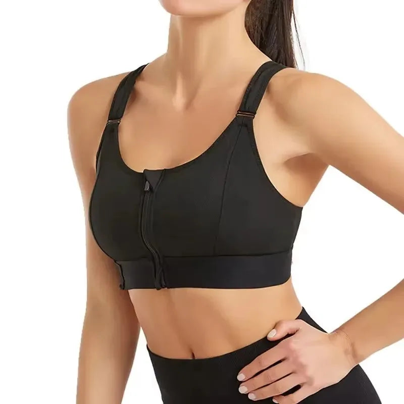 Shockproof Support, Elastic Fit, Slim Yoga Crop Top