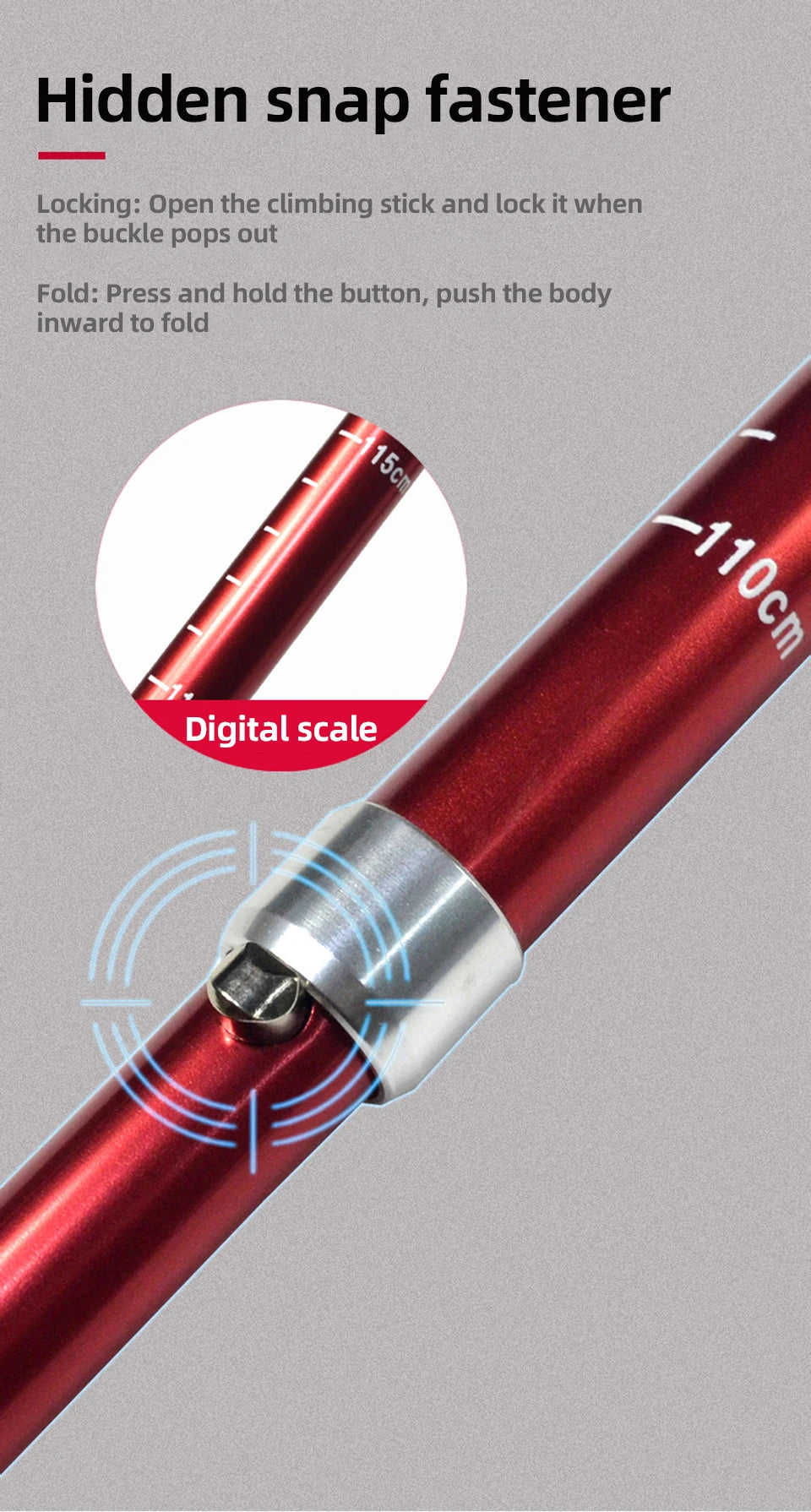 Lightweight, Foldable & Portable Walking Stick for CampingS