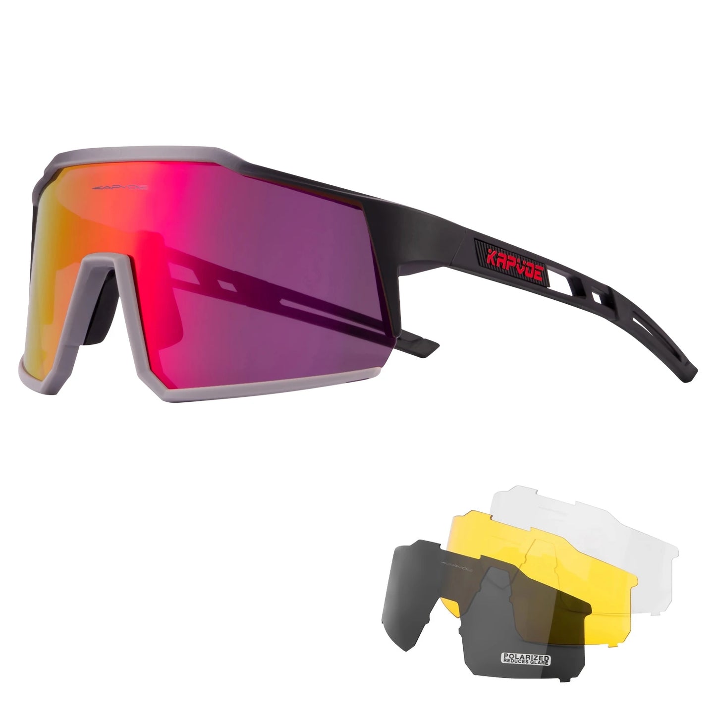 Kapvoe Photochromic Cycling Sunglasses for Men Cycl Glasses Mountain Bicycle Goggles Women Outdoor Sports Running UV400 Eyewear