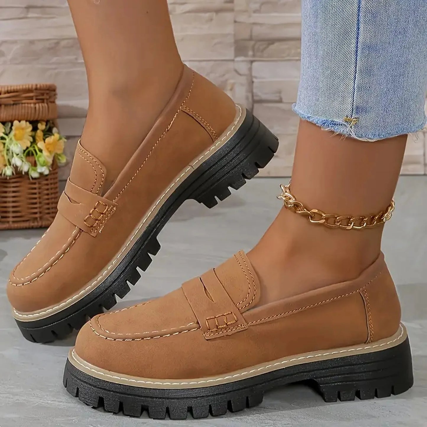 Women Walking Loafers Shoes New Spring Autumn Casual Female Flat Classic Lazy Shoes Comfortable Women Slip On Shoes