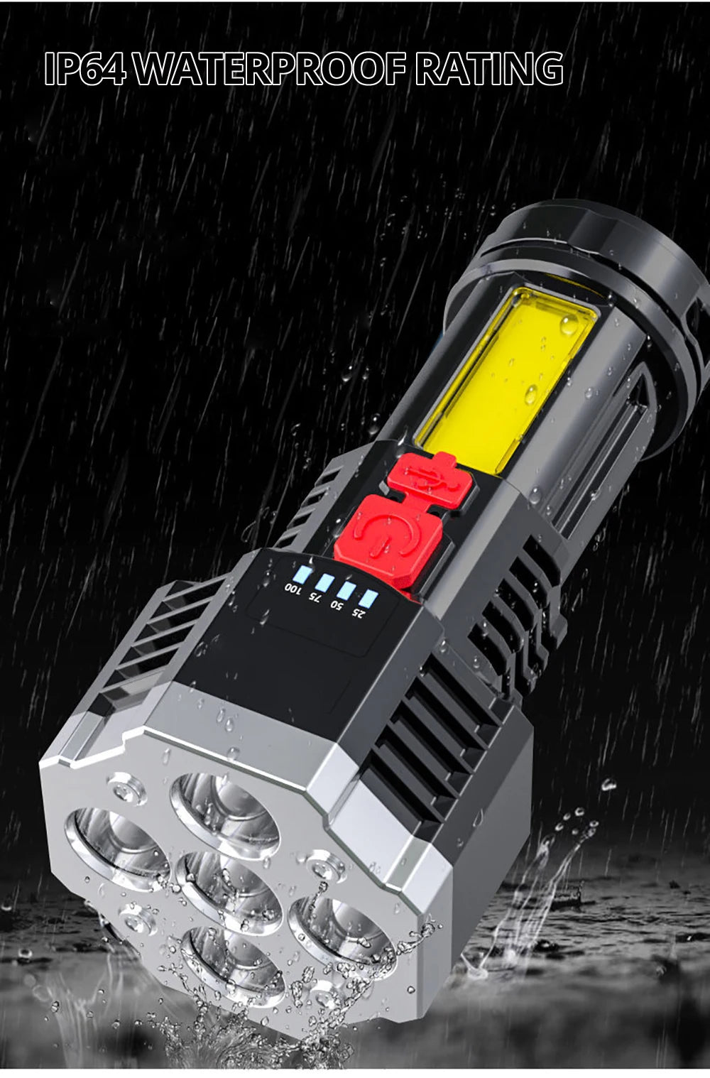 high-power rechargeable LED flashlight