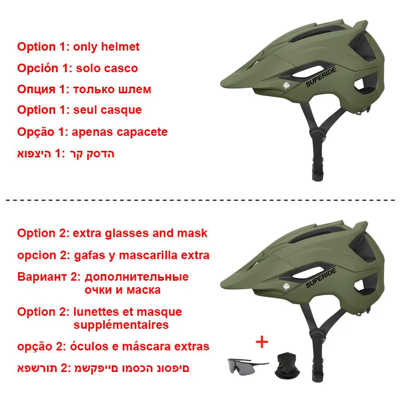 SUPERIDE In-mold DH MTB Bicycle Helmet