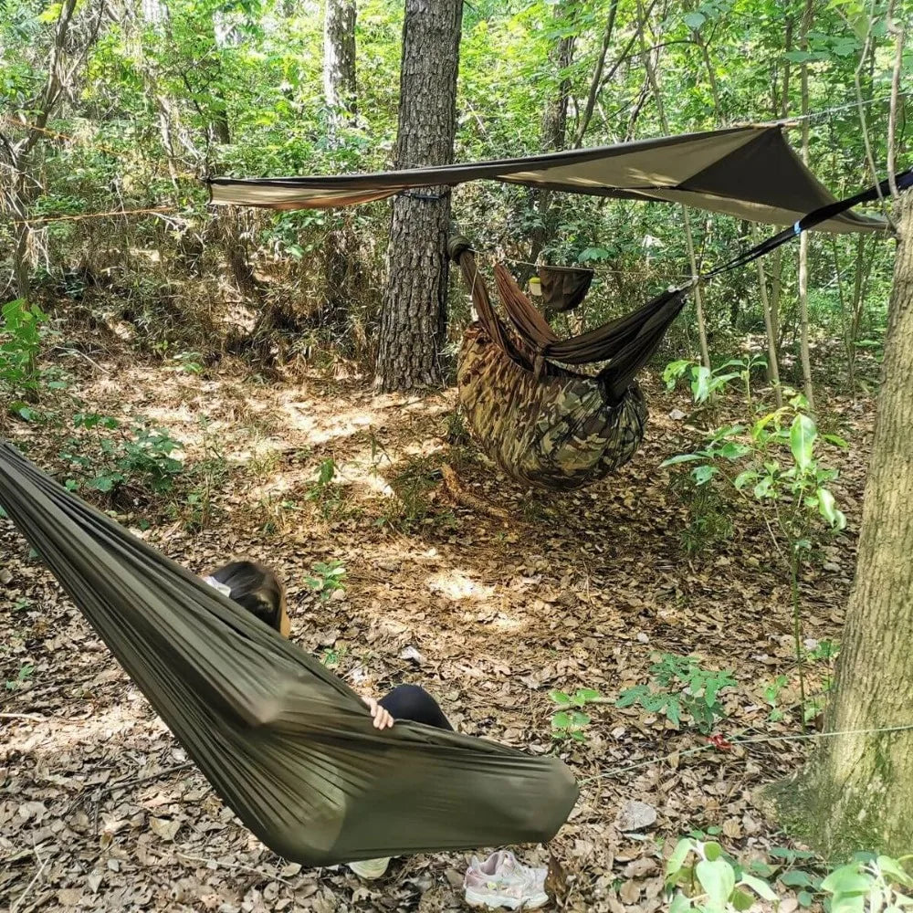 : 12Ft Camping Hammock with Mosquito Net