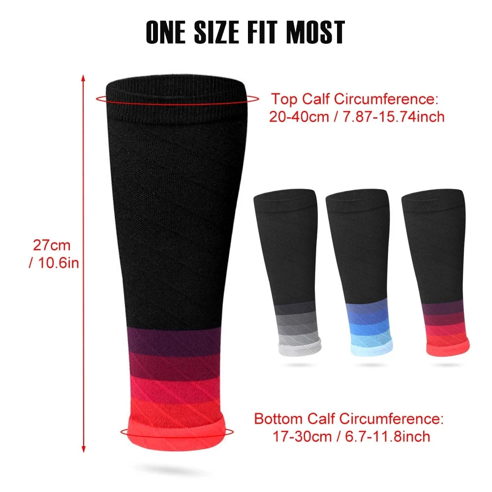 calf compression sleeve designed for cycling, running, and pain relieff
