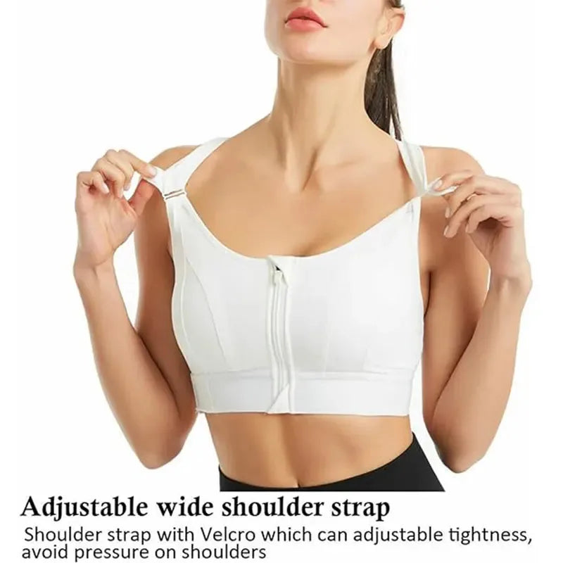 Shockproof Support, Elastic Fit, Slim Yoga Crop Top