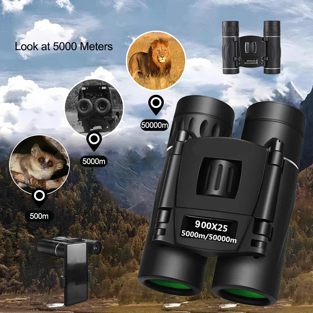 900x25 HD Zoom Portable Binoculars: