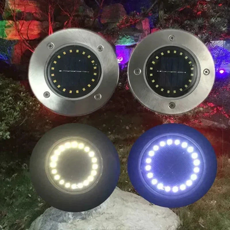 Solar Lights Outdoor 8/20LEDs Disk n