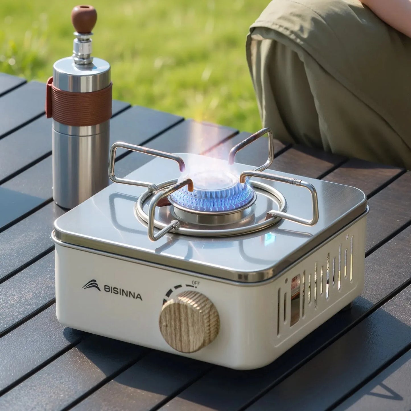 style gas burner designed for outdoor