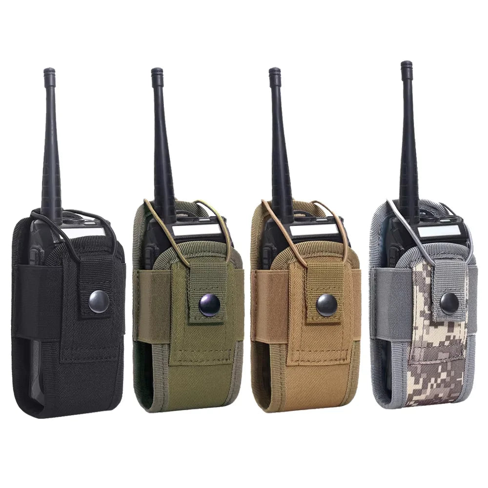 Camping MOLLE Radio Walkie Talkie Pouch – Tactical Waist Bag Holder